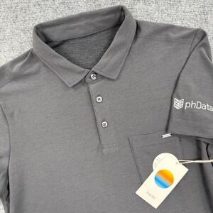 Vuori Strato Tech Polo Shirt Small Heather Gray Short Sleeve Performance NWT Men